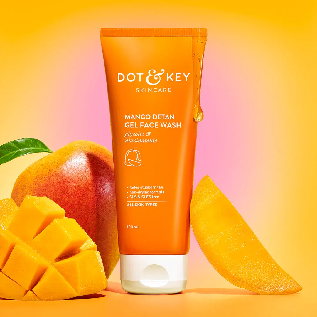 Mango Detan Gel Face Wash Dot & Key sale