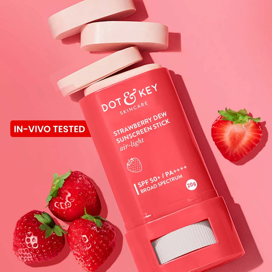 Strawberry Sunscreen Stick, In-Vivo Tested SPF 50+ PA++++ Dot & Key sale
