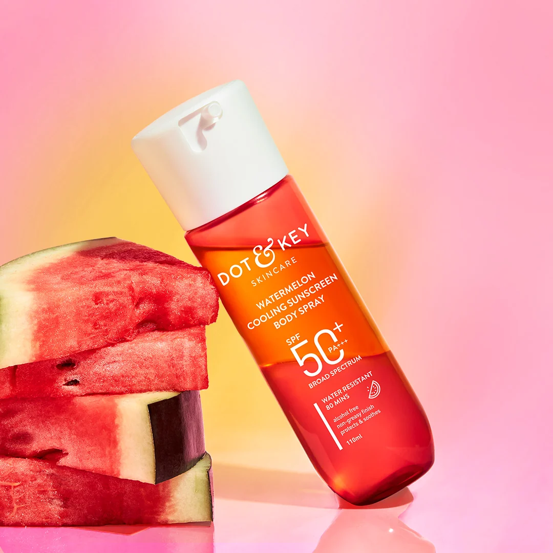Watermelon Cooling Sunscreen Body Spray In-Vivo Tested SPF 50+ PA+++ Dot & Key sale