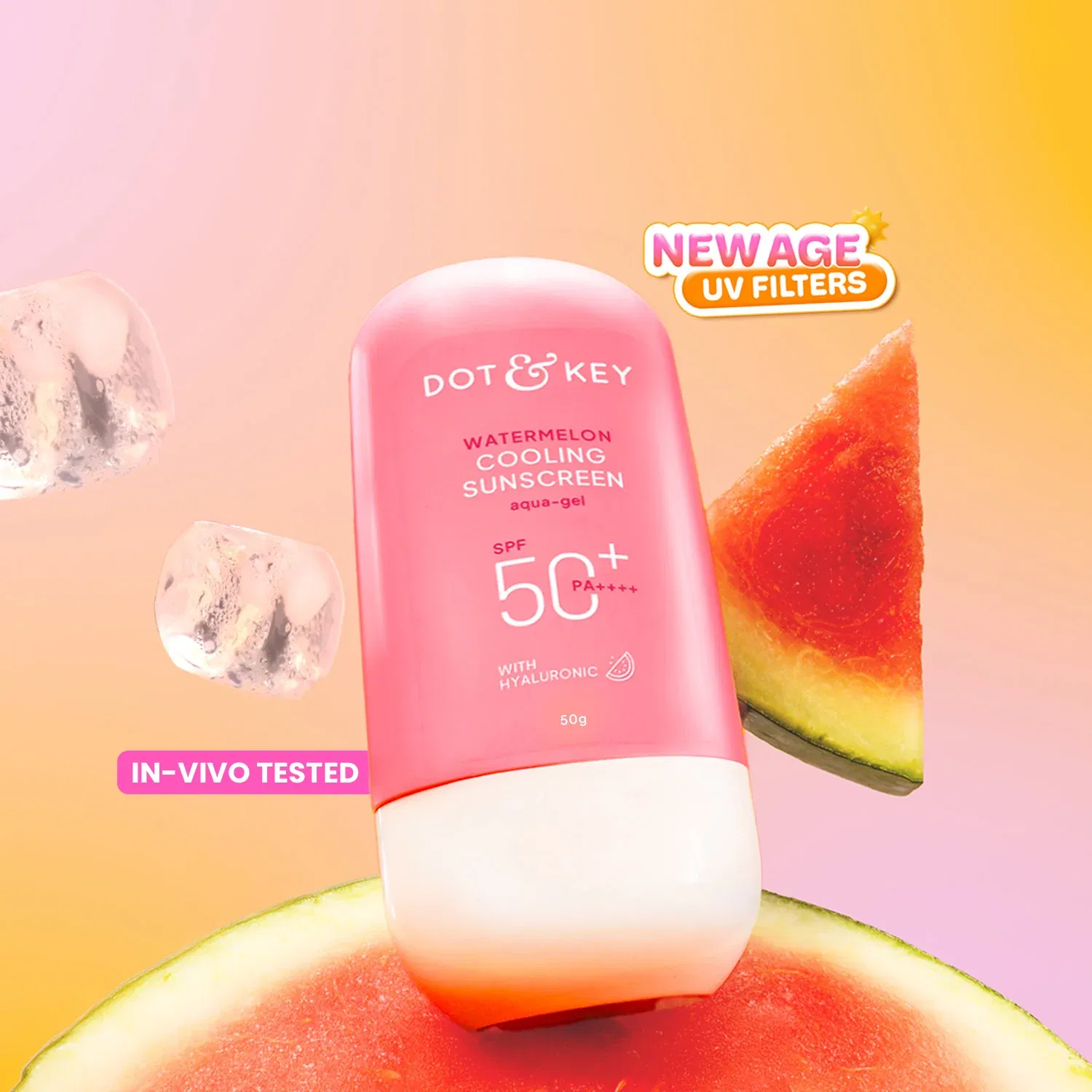 Watermelon Cooling Sunscreen SPF 50+ PA++++ With New-Age UV Filters Dot & Key sale