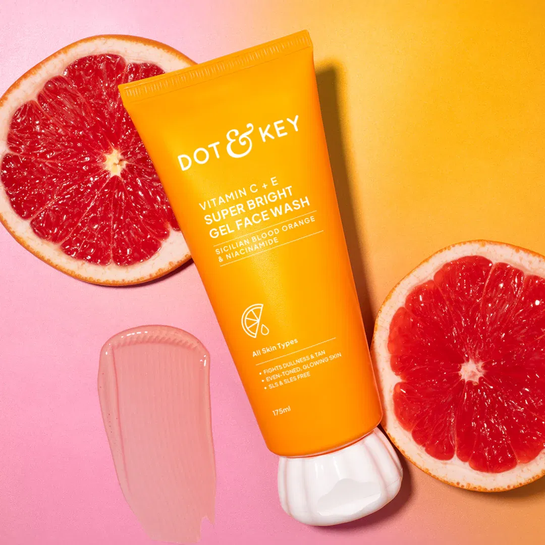 Vitamin C + E Gel Face Wash for Glowing Skin Dot & Key sale