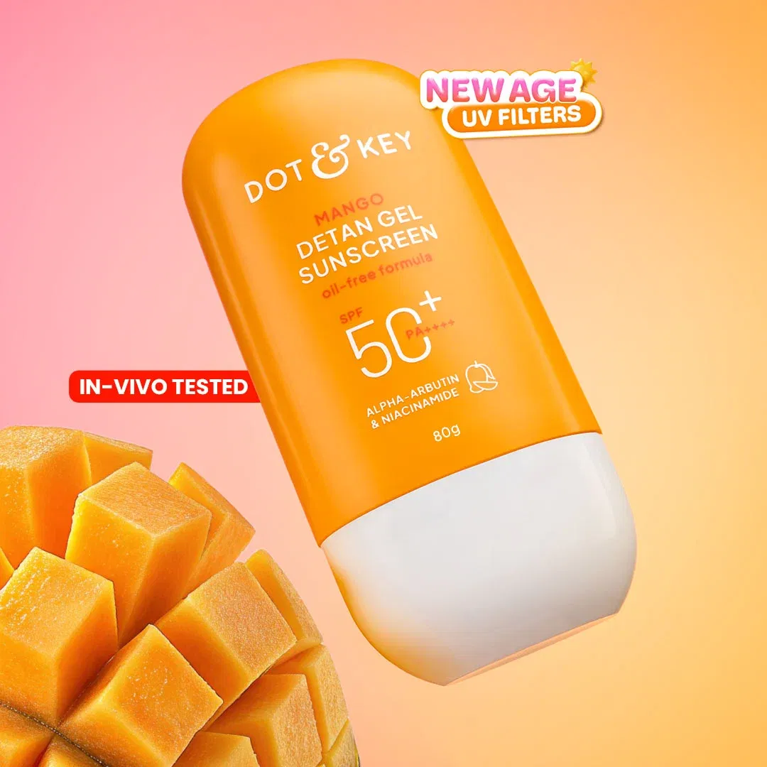 Mango Detan Gel Sunscreen, In-Vivo Tested SPF 50+ PA++++ Dot & Key sale