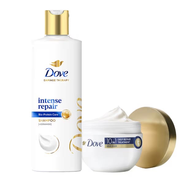 Dove Intense Repair Treatment Shampoo + Hair Mask For Frizzy Hair Nykaa sale