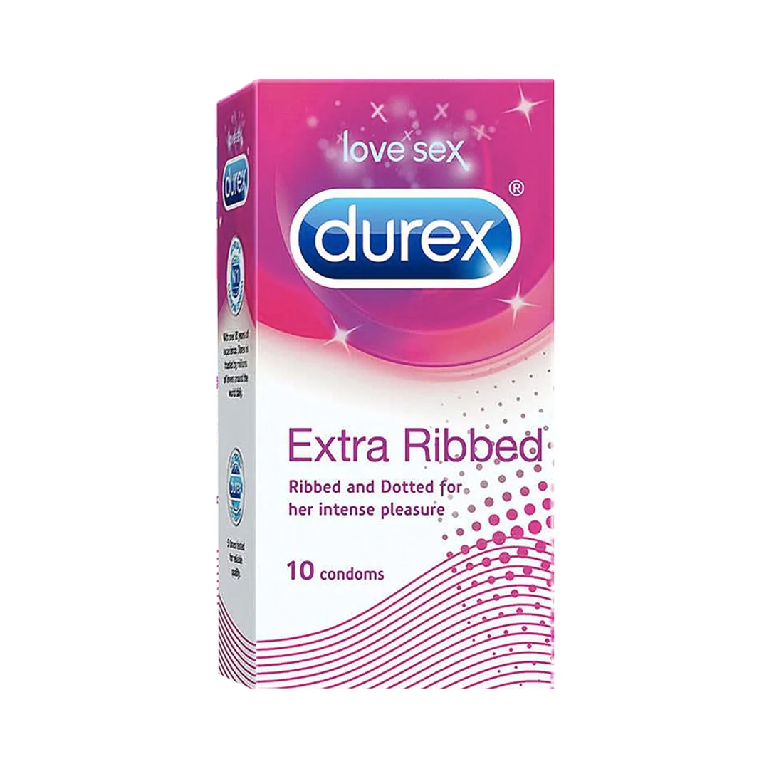 Durex Extra Ribbed - 10 Condoms Durex India sale