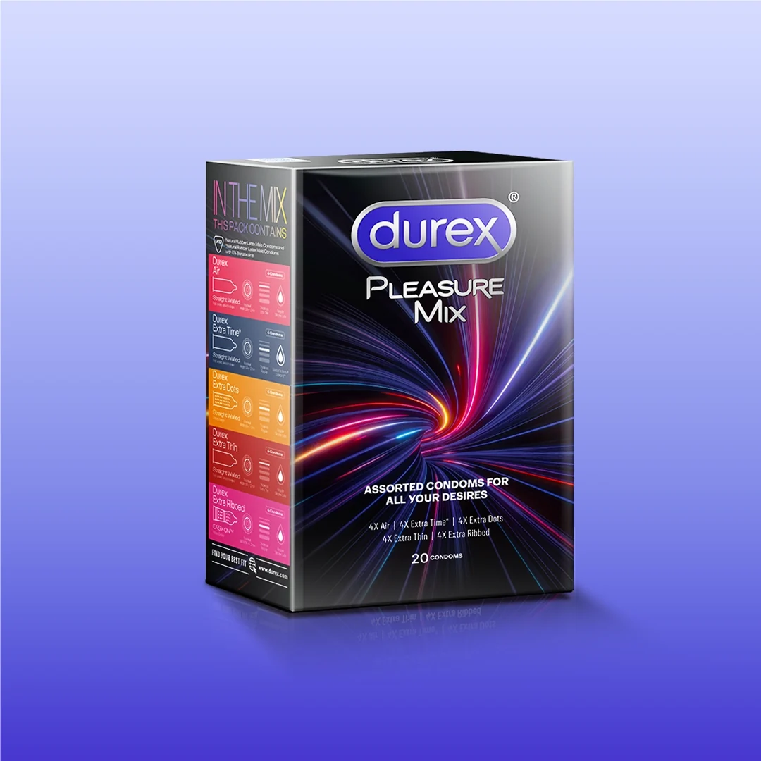 Durex Pleasure Mix Assorted Pack - 20 Condoms Durex India sale