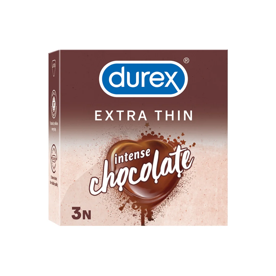 Durex Extra Thin Intense Chocolate Flavoured - 3 Condoms Durex India sale