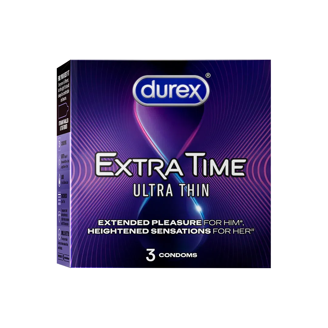 Durex Extra Time Ultra Thin, 3 Condoms Durex India sale