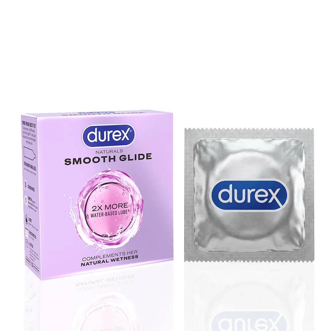 Durex Naturals Smooth Glide, 3 Condoms Durex India sale