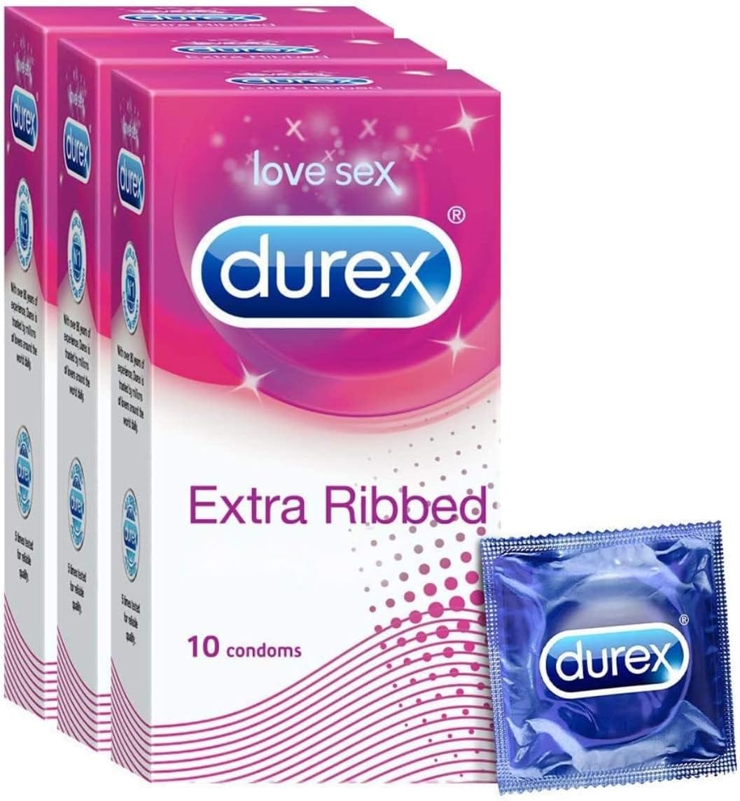 Durex Excite Ribbed Dotted Condoms 10s