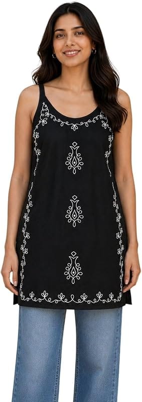 Yash Gallery Embroidered Straight Kurta
