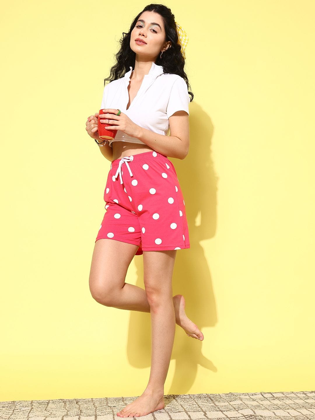 ETC X fwd Women Polka Dots Printed Lounge Shorts Myntra sale