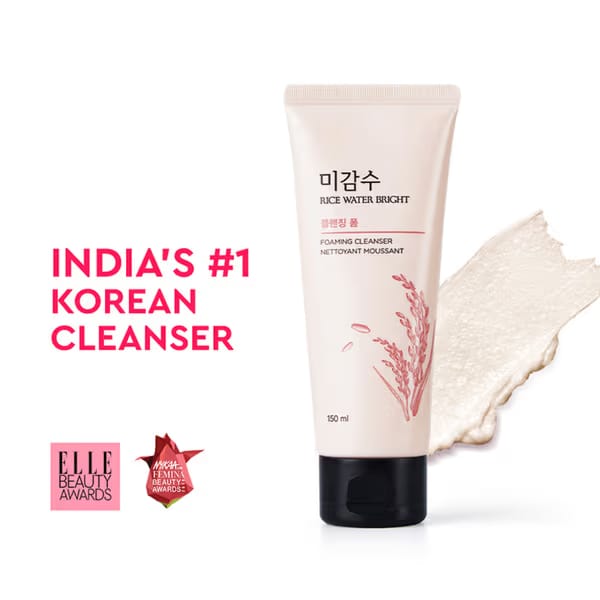 The Face Shop Rice Water Bright Foaming Cleanser Nykaa sale