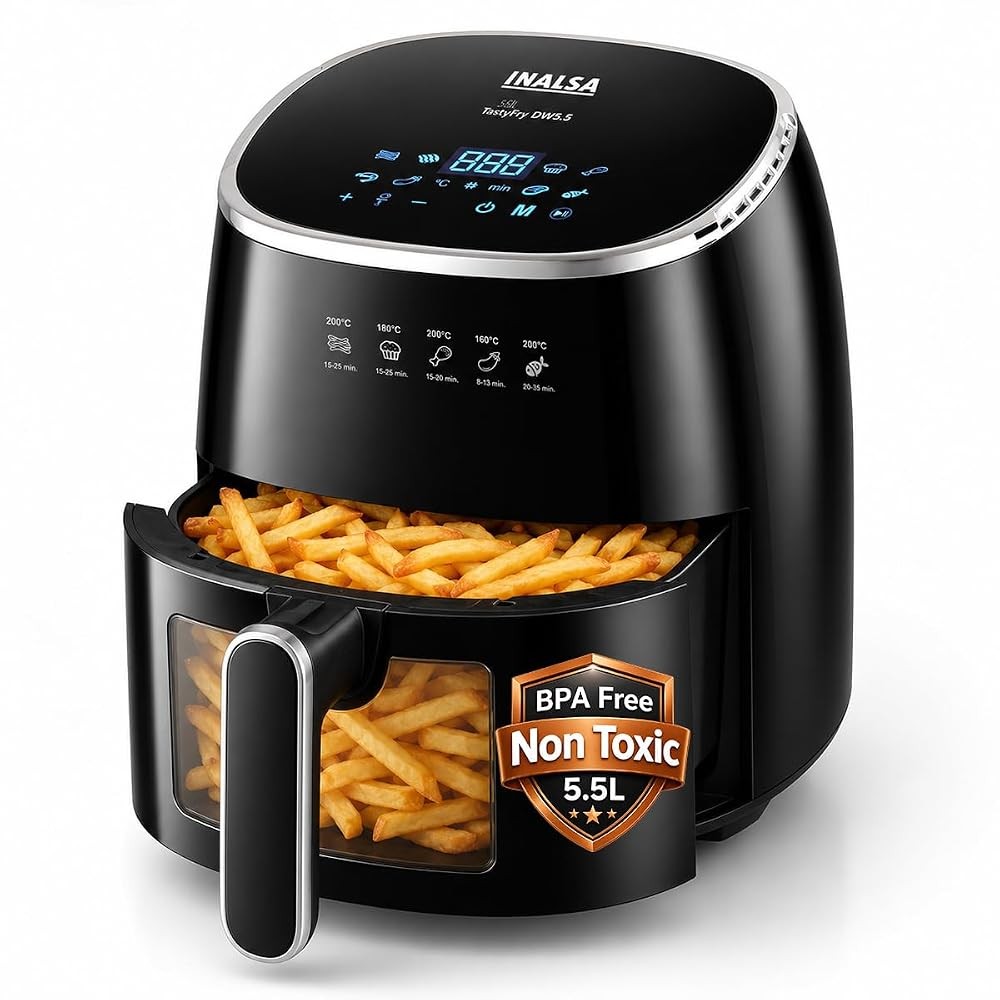 Inalsa Tasty Fry DW5.5 Digital Air Fryer, 5.5L Amazon sale