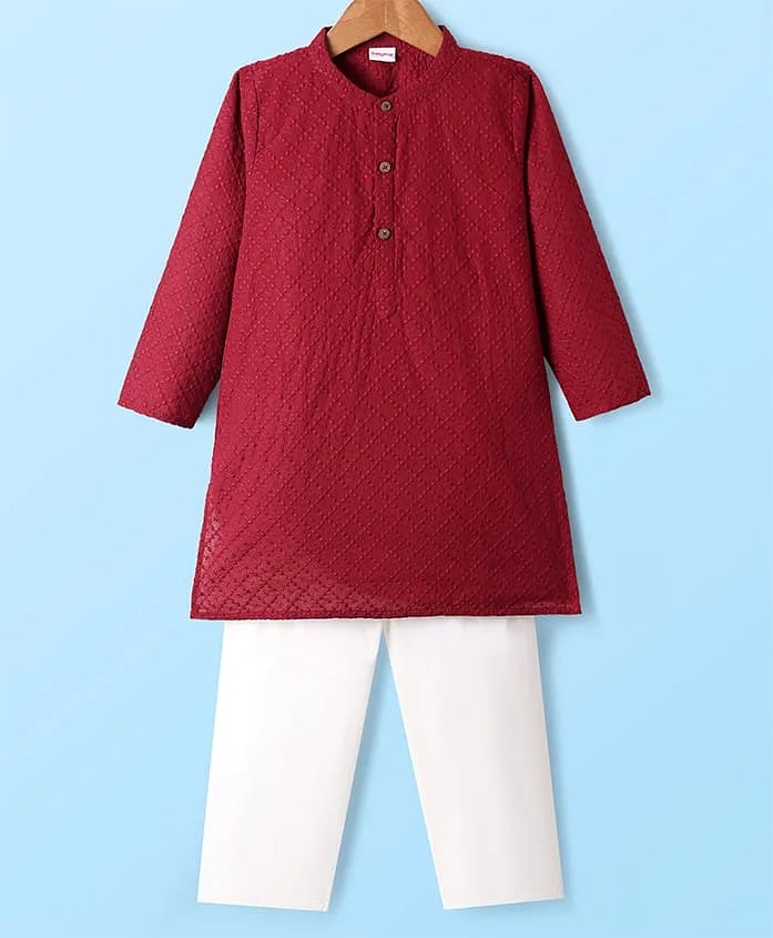 Babyhug Cotton Embroidered Kurta Pyjama Set FirstCry sale
