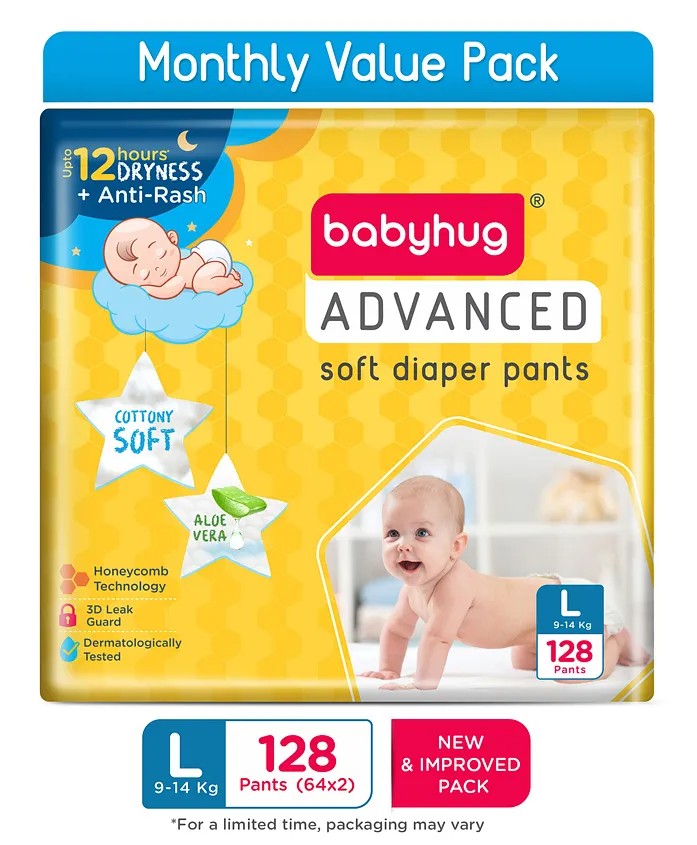 Babyhug Advanced Pant Style Diapers, L, 128 FirstCry sale
