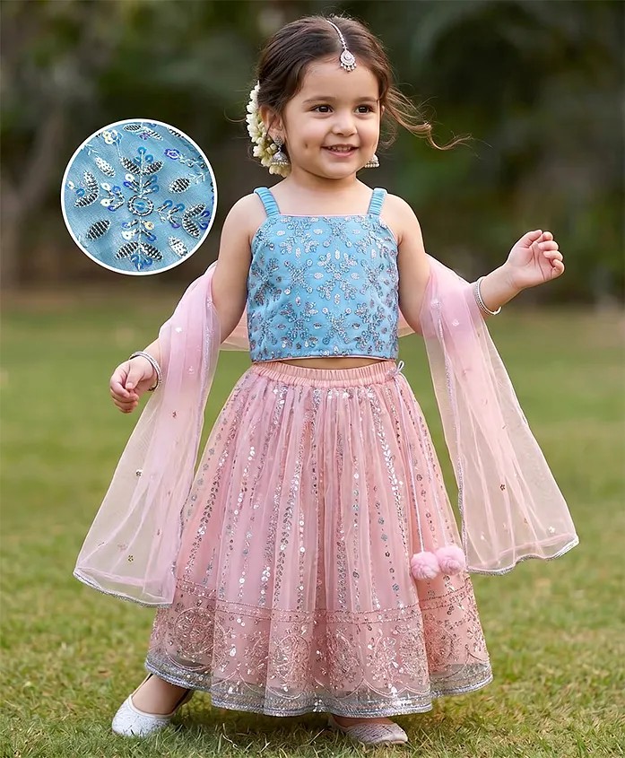 Babyhug Net Sequin Lehenga Choli Set with Dupatta FirstCry sale