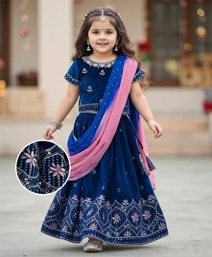 Babyhug Velour Embroidered Lehenga Choli Set FirstCry sale