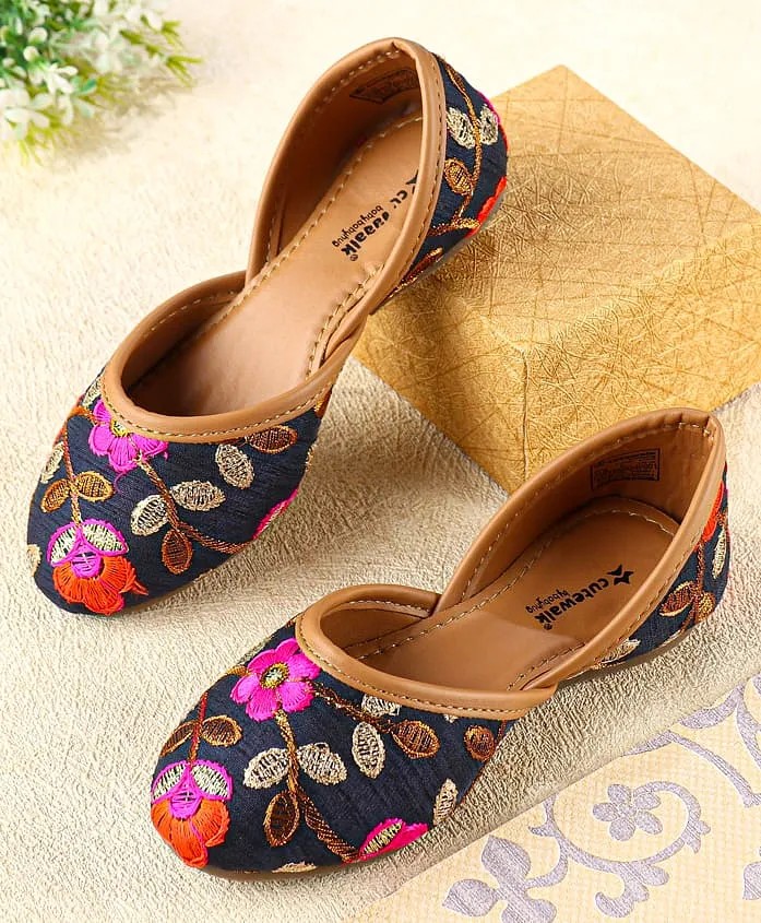 Cute Walk by Babyhug Floral Slip-On Mojaris FirstCry sale
