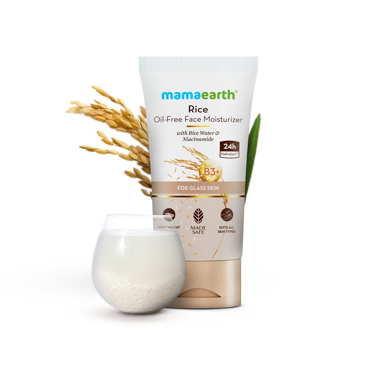Mamaearth Rice Oil-Free Face Moisturizer With Rice Water & Niacinamide for Glass Skin - 150 g Mamaearth sale