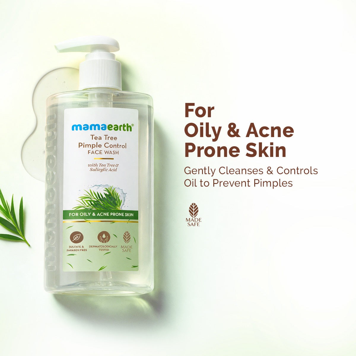 Mamaearth Tea Tree Pimple Control Face Wash with Tea Tree & Salicylic for Oily & Acne-Prone Skin - 250ml Mamaearth sale