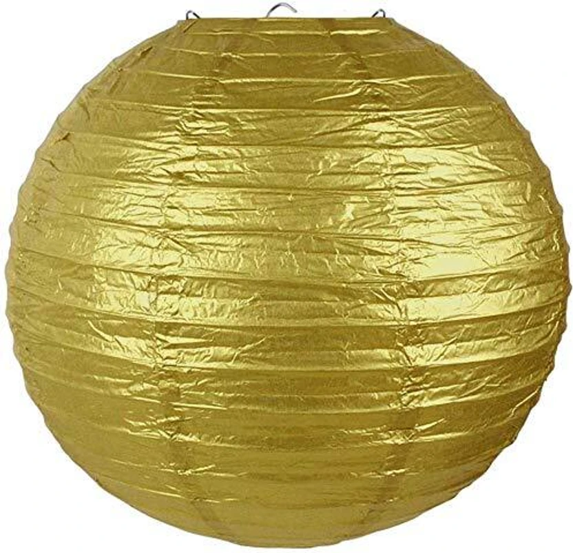 Decorgram Gold Paper Lantern Great Home, Party & Wedding Decorations (Pack of 1) Gold Paper, Flipkart sale
