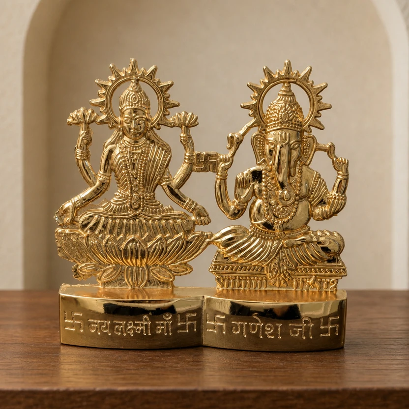 Aarubhi Mandiram Metal Lakshmi Laxmi Ganesh Idol Murti Statue for Puja Room Home Diwali Gift Flipkart sale