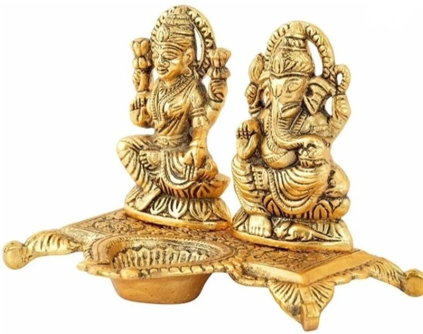 EliteTouch GOLD PLATED LAXMI GANESH IDOL Decorative Showpiece - 15.5 cm Flipkart sale