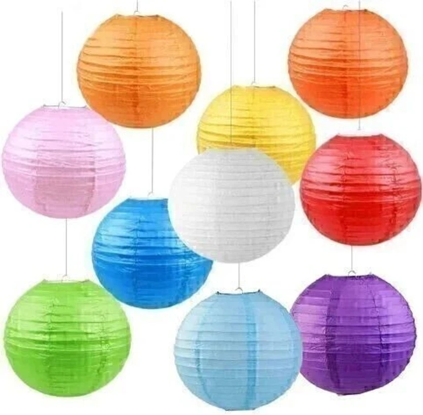 Blooms Mall Hanging Lantern Rice Paper Ball Lamp Shade for Garden Lawn Terrace Cafe Marriage Flipkart sale