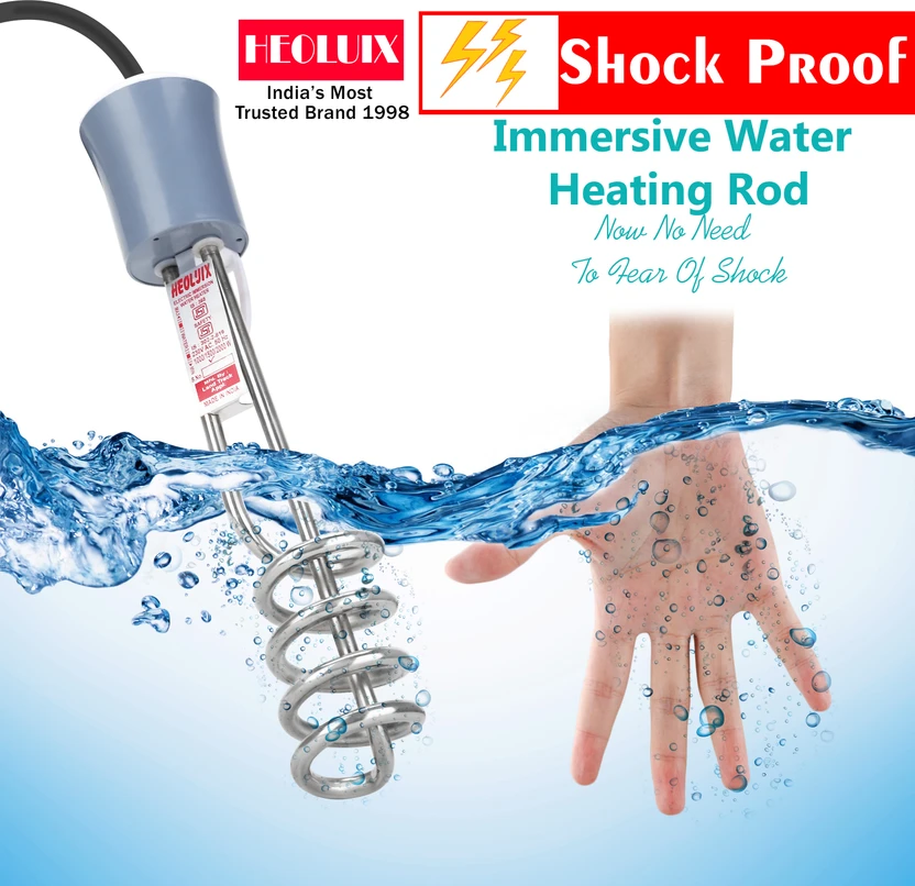 heoluix shock proof & Water Proof Water Heater. 2000 W Shock Proof Immersion Heater Rod Flipkart sale