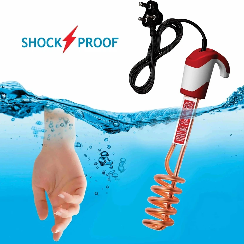 mi star 2022 copper red 2000 W Shock Proof Immersion Heater Rod Flipkart sale