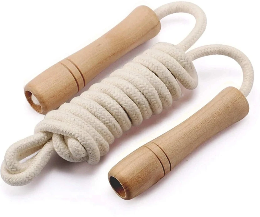 Black Mountain Jump Rope for Kids Wooden Handle Adjustable Cotton Braided Fitness Freestyle  Flipkart sale