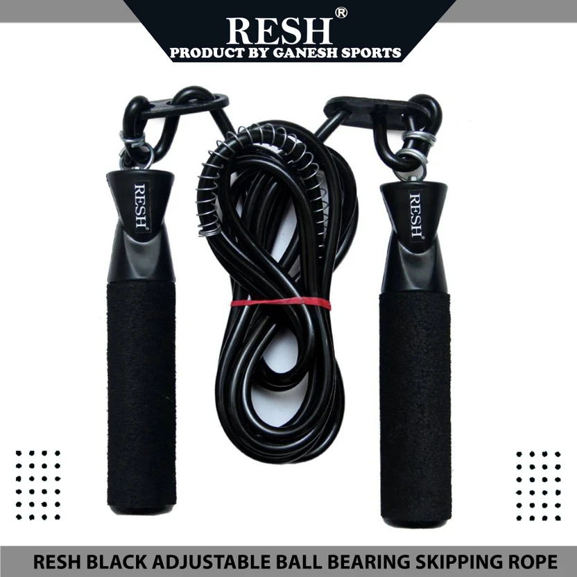 Resh Black adjustable Ball Bearing Skipping Rope Flipkart sale