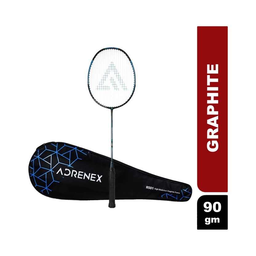 Adrenex by Flipkart R501 Full Graphite Badminton Racquet Black, Blue Strung Flipkart sale