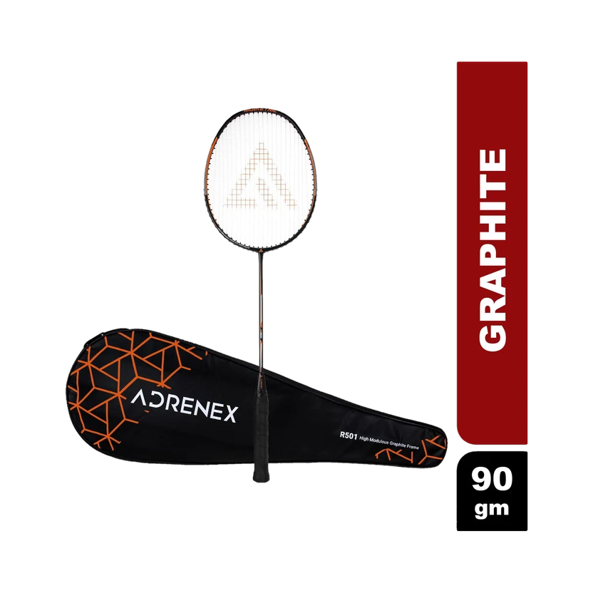 Adrenex by Flipkart R501 Full Graphite Badminton Racquet Black, Orange Strung Flipkart sale