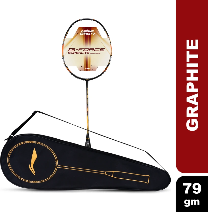 LI-NING G-Force 5900 Superlite Black, Gold Strung Badminton Racquet Flipkart sale