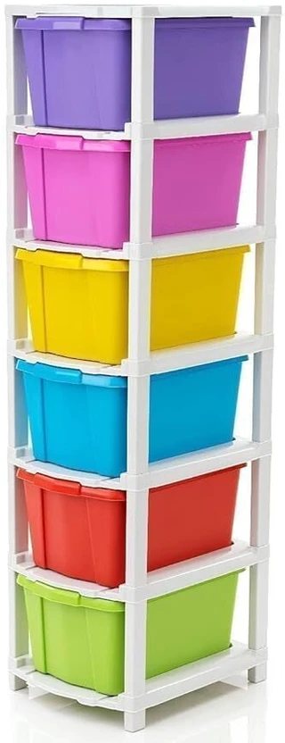 J K INTERNATIONAL 6 Compartments Plastic Modular Drawer System for Home, Office Flipkart sale