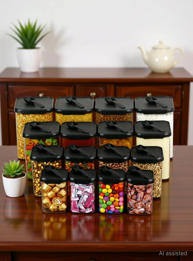 Defex Plastic Grocery Container - 1400 ml, 900 ml, 650 ml, 350 ml Flipkart sale