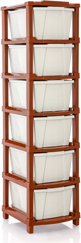 Vallaree 6 Layer Drawer Storage Organizer Multipurpose Plastic Free Standing Chest of Drawer Flipkart sale
