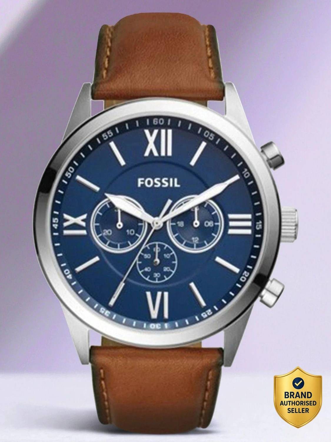 Fossil Flynn Blue Dial Leather Watch (BQ2125) Flipkart sale