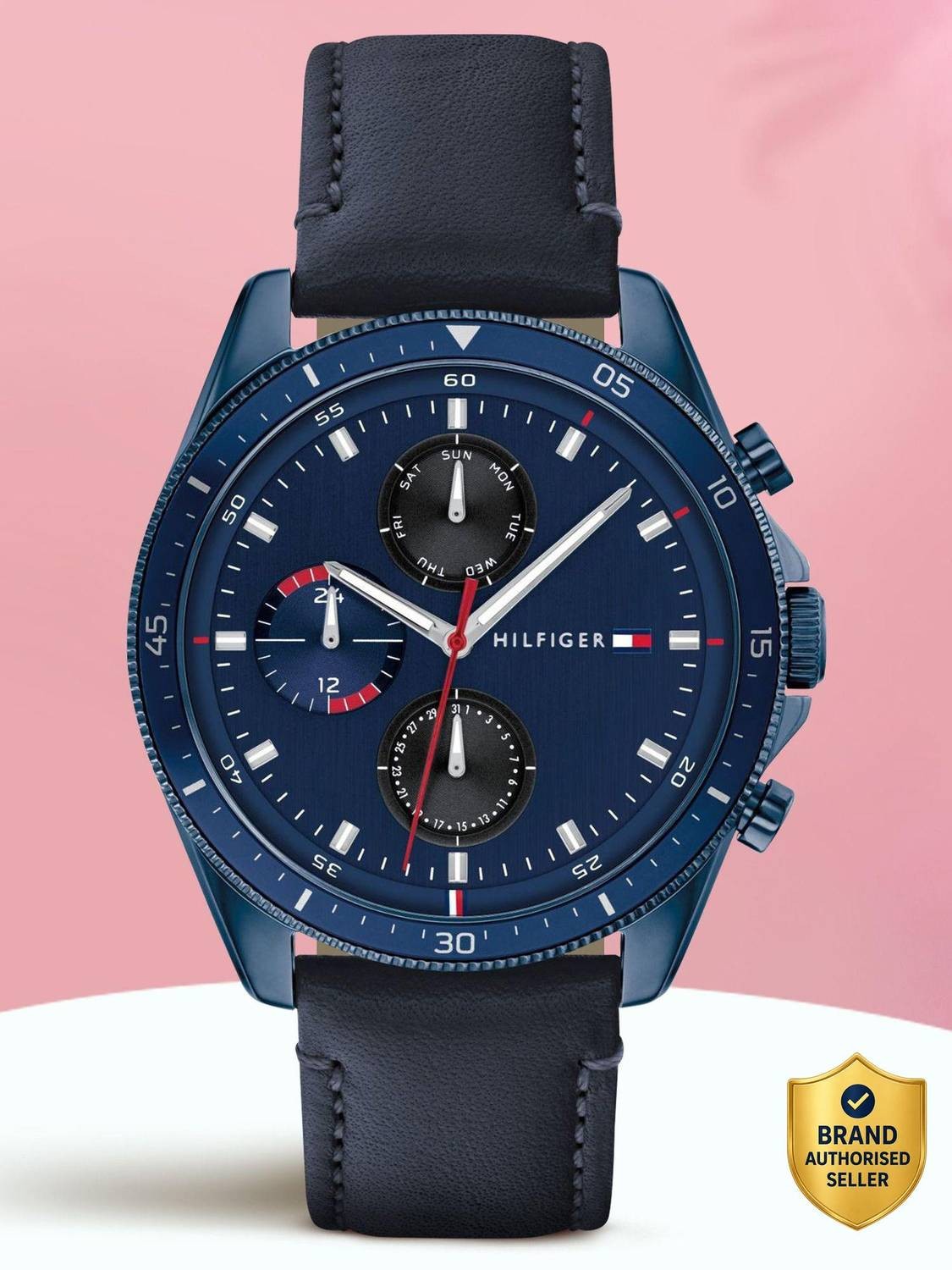 Tommy Hilfiger Multifunction Blue Dial Leather Watch (1791839) Flipkart sale