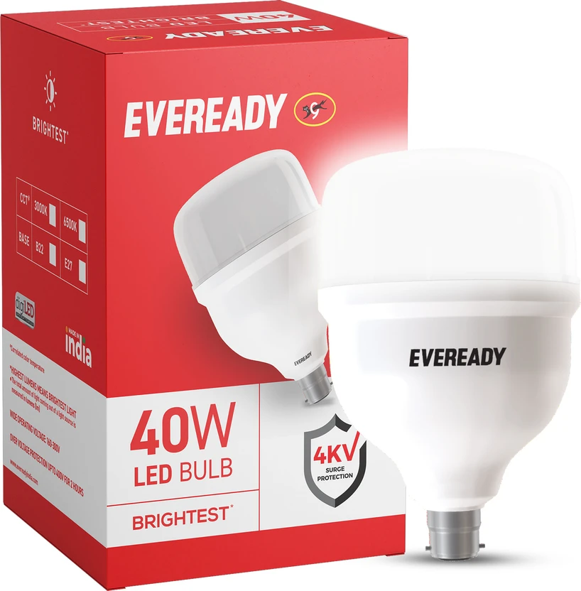 EVEREADY 40 W Flickering, Eye Safety Compliance Standard B22 LED Bulb Flipkart sale