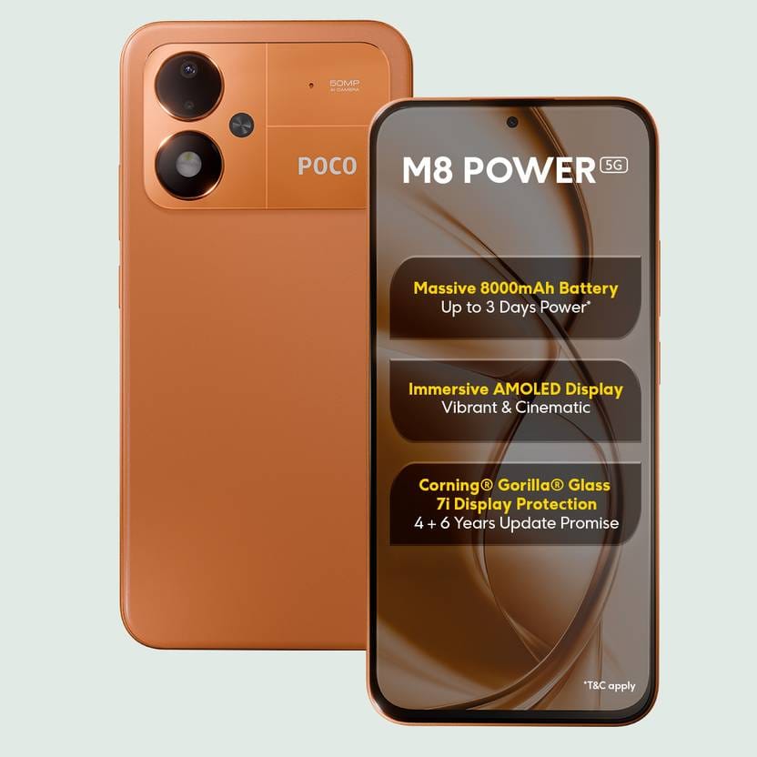 Poco M8 Power 5G (Blaze Orange, 128 GB) Flipkart sale