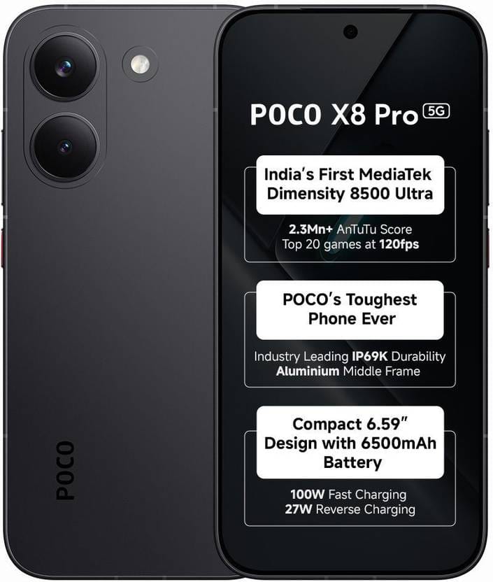 Poco X8 Pro (Black, 256 GB) Flipkart sale