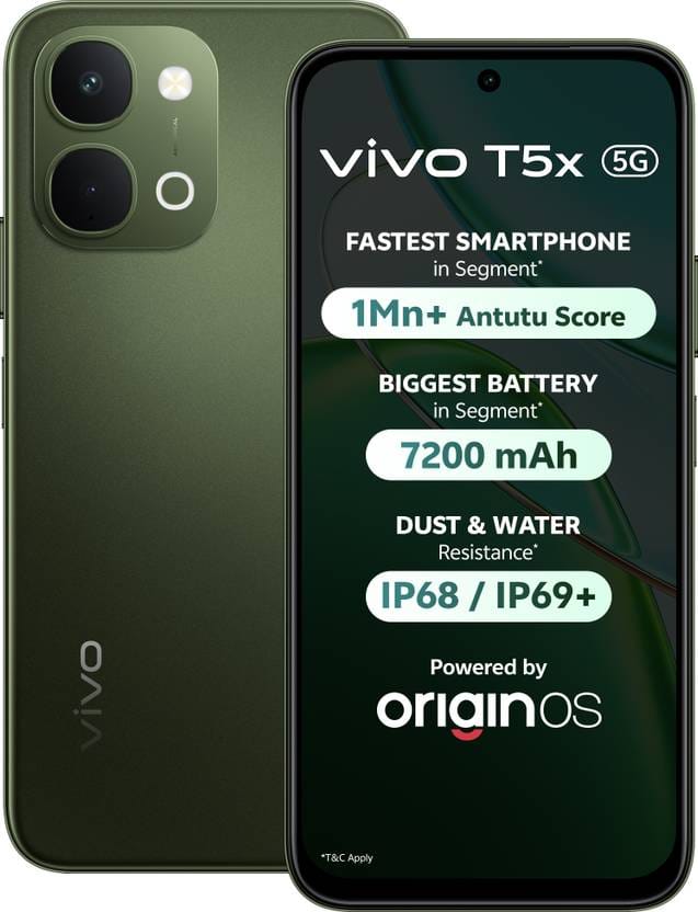 vivo T5x 5G (Cyber Green, 256 GB) Flipkart sale