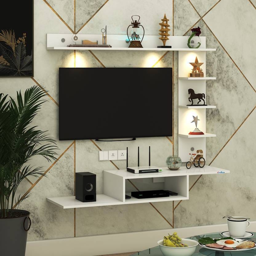 Furniwud Wintor Wall-Mounted TV Unit with LED Lights Flipkart sale