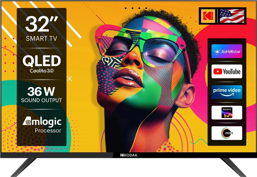 KODAK QLED SE 80 cm (32 inch) QLED HD Ready Smart Linux TV with 36 W Surround Sound | 2 Speaker Flipkart sale