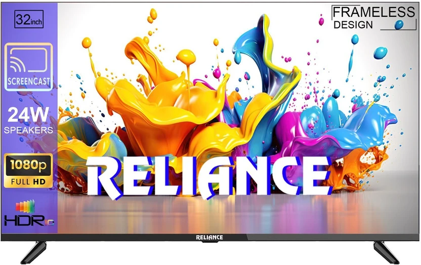 Reliance 80 cm (32 inch) Full HD LED Smart Android TV with 24 W Front Boom Speakers | 1000+ Sma Flipkart sale