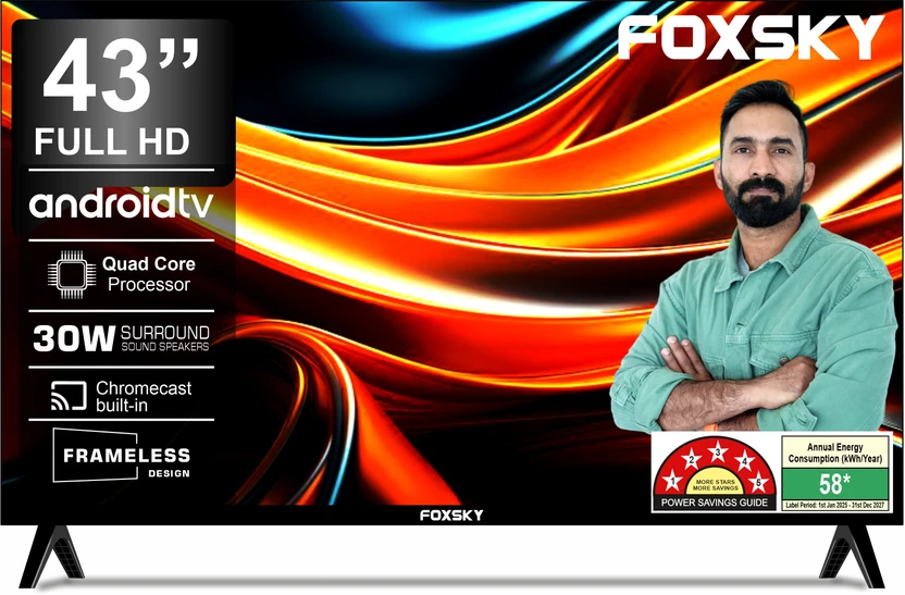 Foxsky 109 cm (43 inch) Full HD LED Smart Android TV Flipkart sale