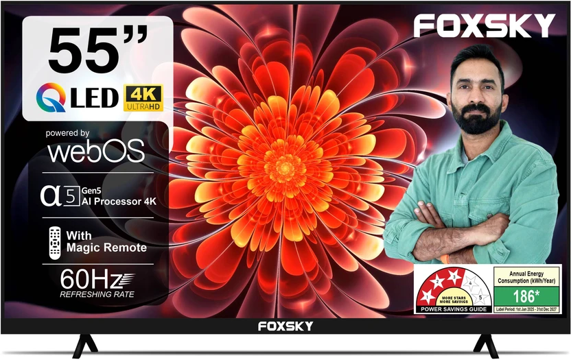 Foxsky 139 cm (55 inch) QLED Ultra HD (4K) Smart Google TV with HDR10 Flipkart sale