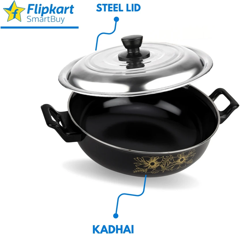 Flipkart SmartBuy Premium Nonstick Kadhai - Induction & Gas Ready Large Cooking & Serving Wok K Flipkart sale